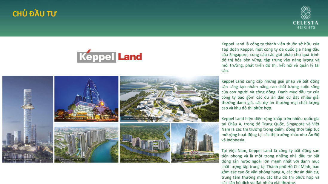 Dự án Celesta Height Nhà Bè - Chủ đầu tư Kepple land
